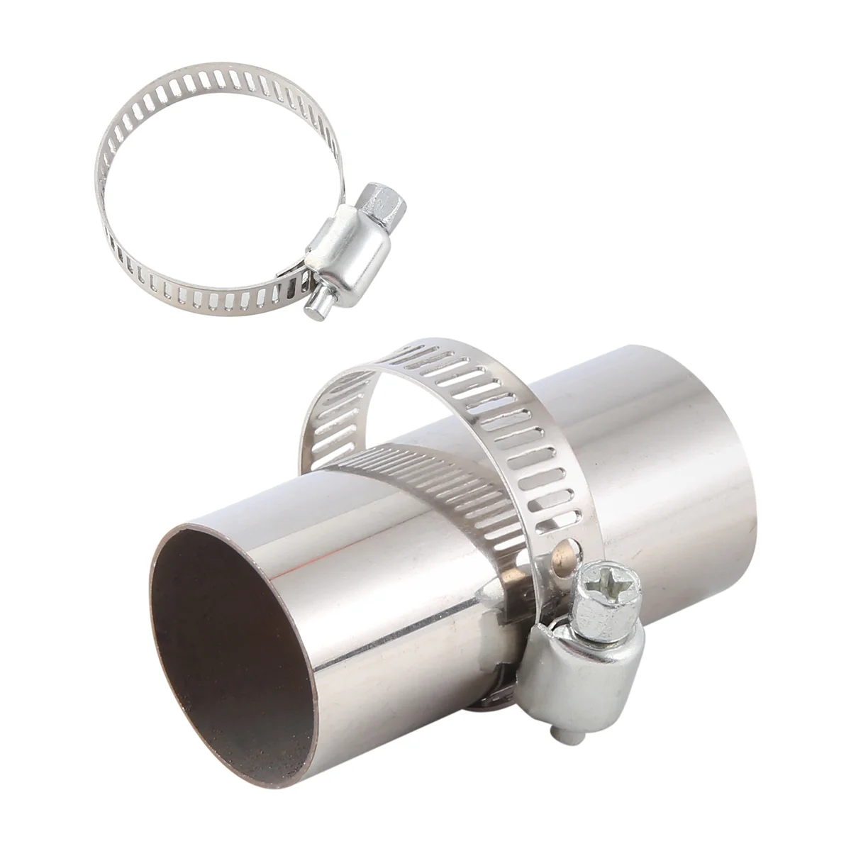 AT77 24Mm Heater Exhaust Pipe Connector Air Parking Heater Stainless Steel Gas Vent Hose with Clamps for Webasto Heater