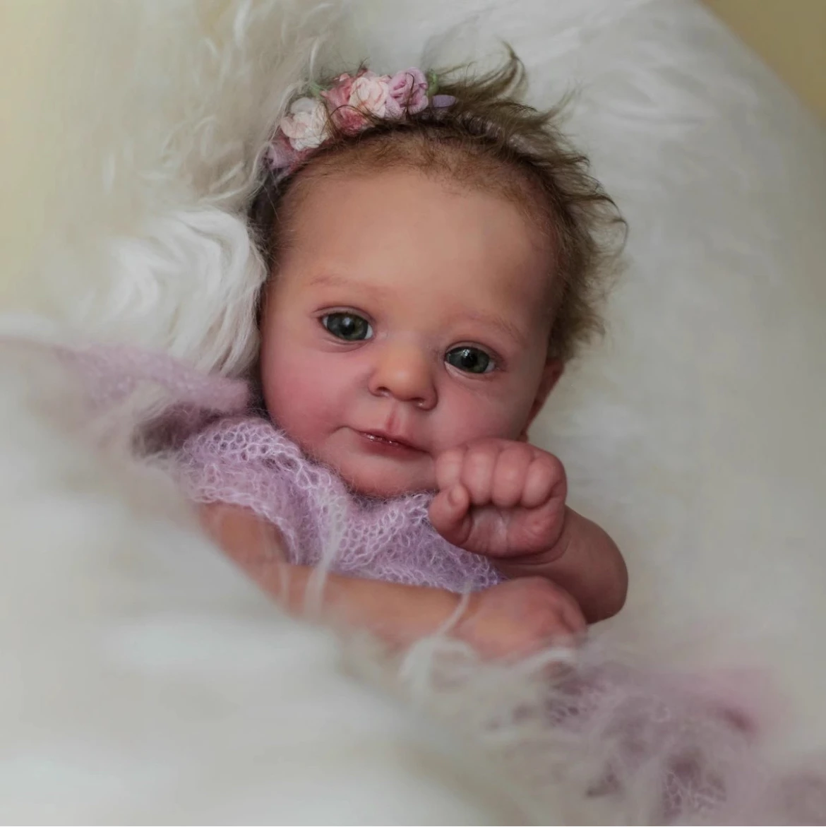 

18 inch Reborn Baby Doll – Realistic Vinyl Head & Limbs + Soft Cloth Body, Cuddle-Ready Design for Kids & Collectors