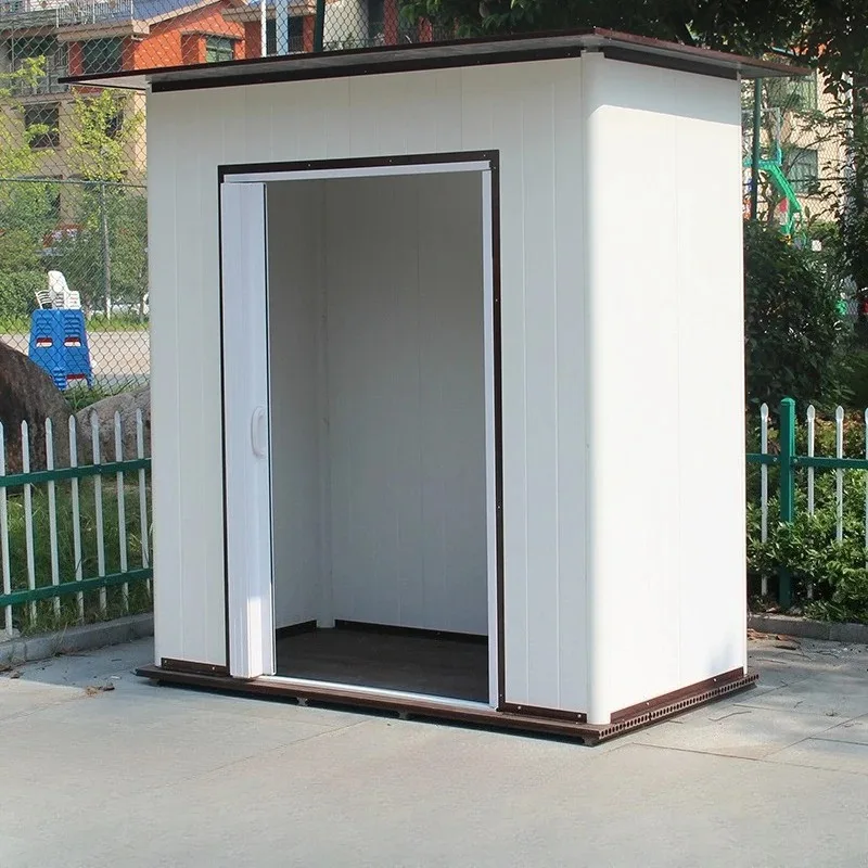 

6.9X6.4FT Outdoor Storage Shed, All Weather Metal Sheds with Lockable Doors, Tool Shed for Garden, Patio, Backyard, White