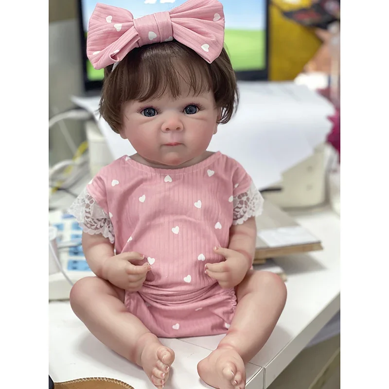 

45cm Full Body Silicone Vinyl Newborn Baby Dolls Reborn Bettie Doll Hand Paint with Genesis High Quality 3D Skin Tone