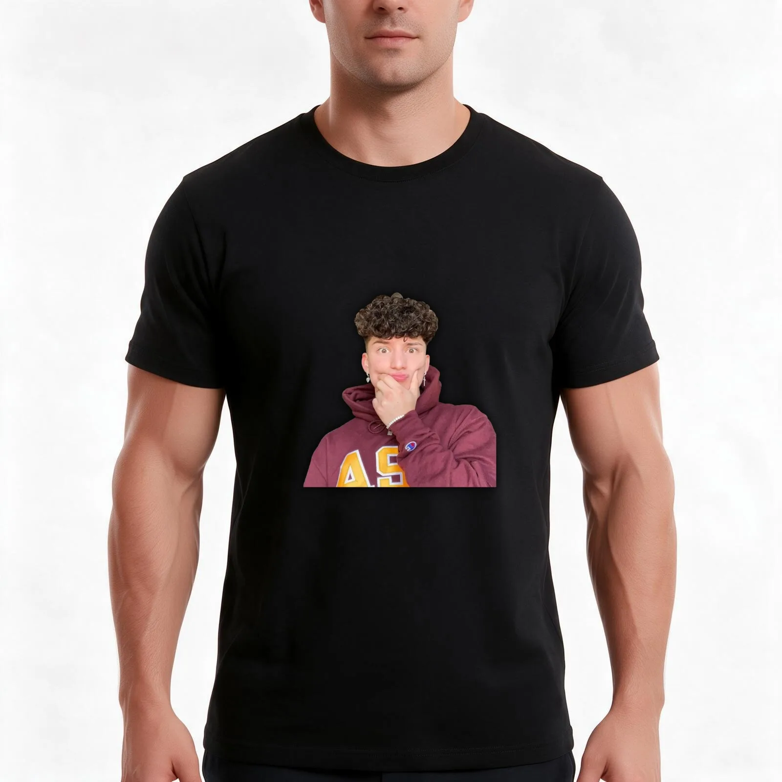 Tony Lopez T-Shirt, Summer Casual Cotton Tee, Oversized Streetwear Tops, Vintage Graphic Print, Loose Fit Short Sleeve