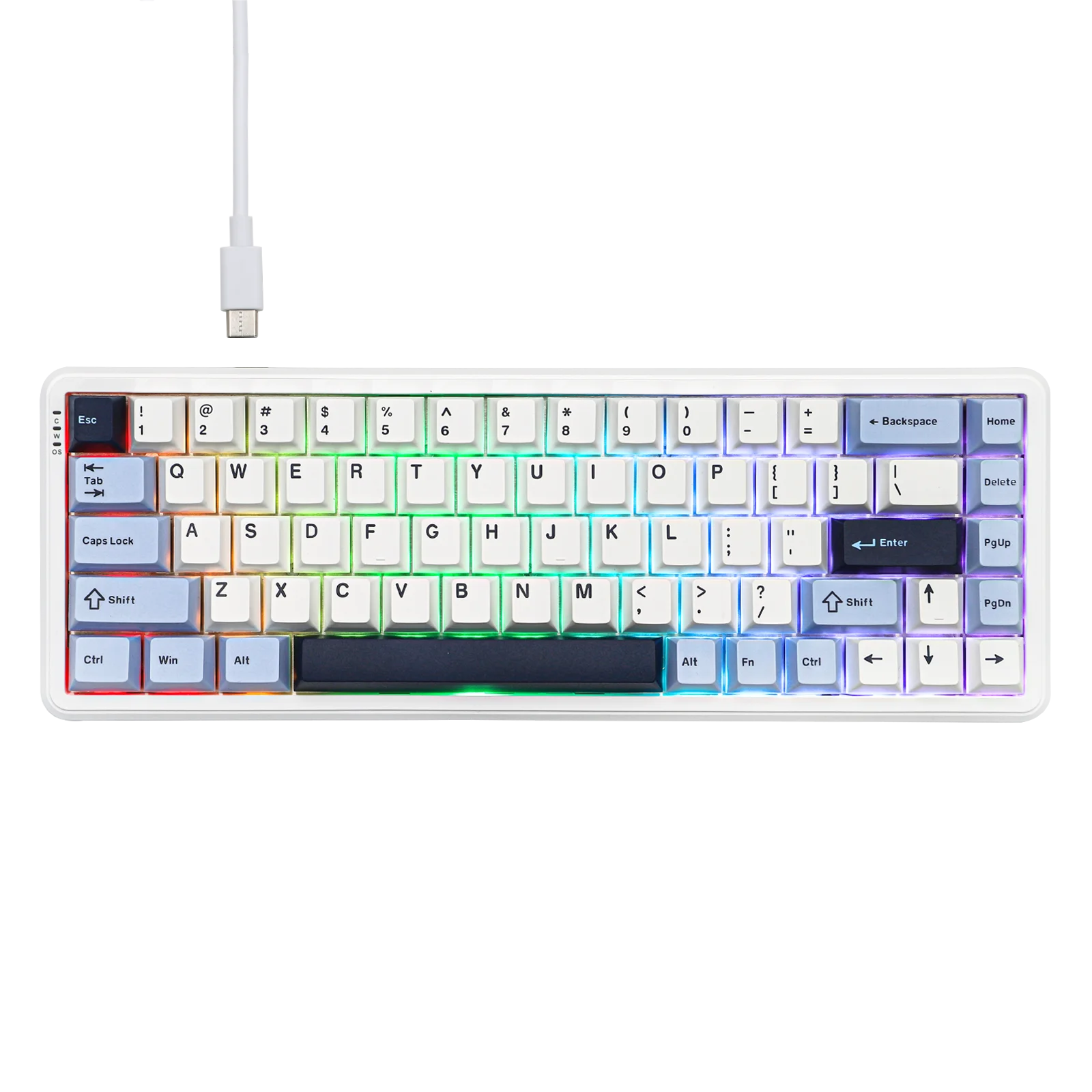 AJAZZ AK680 MAX Flagship Edition 68-Key Top Structure Wired Mechanical Keyboard with 8K Polling Rate RGB Backlight for Gaming