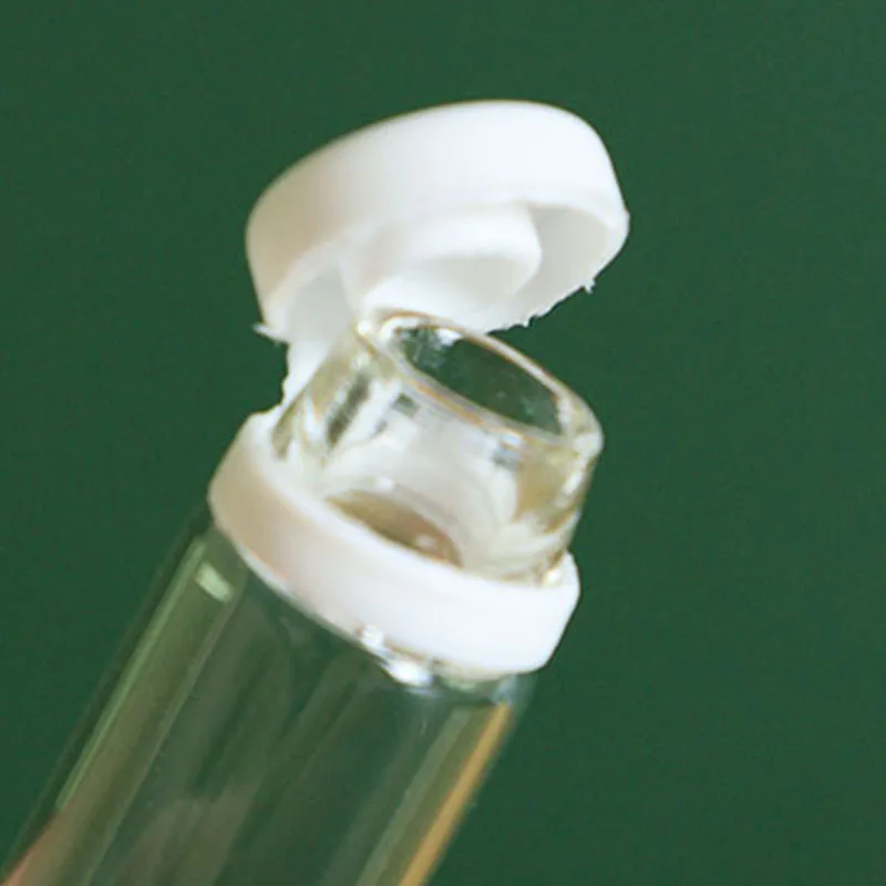 Bouteilles d'huile essentielle vides en verre transparent, 100 pièces, 1/2/3/5ml, pot cosmétique, bouchon blanc, flacons de parfum, bouteille d'échantillon d'essence