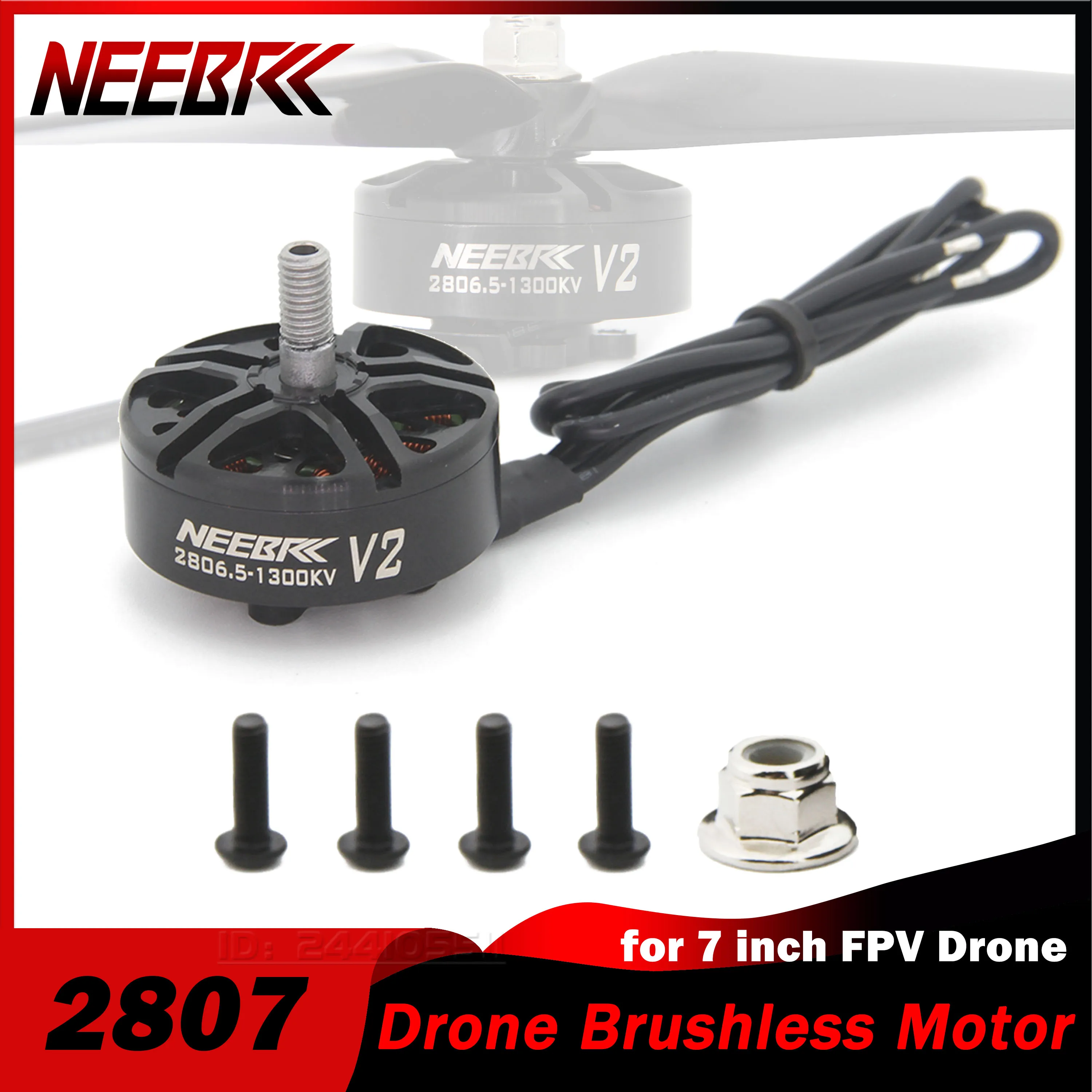 1/2/4 Uds NEEBRC 2807 2806,5 1300KV Drone Motor sin escobillas 3-6S Outrunner para RC FPV Racing Quadcopter avión Mark4 marco de 7 pulgadas ESC