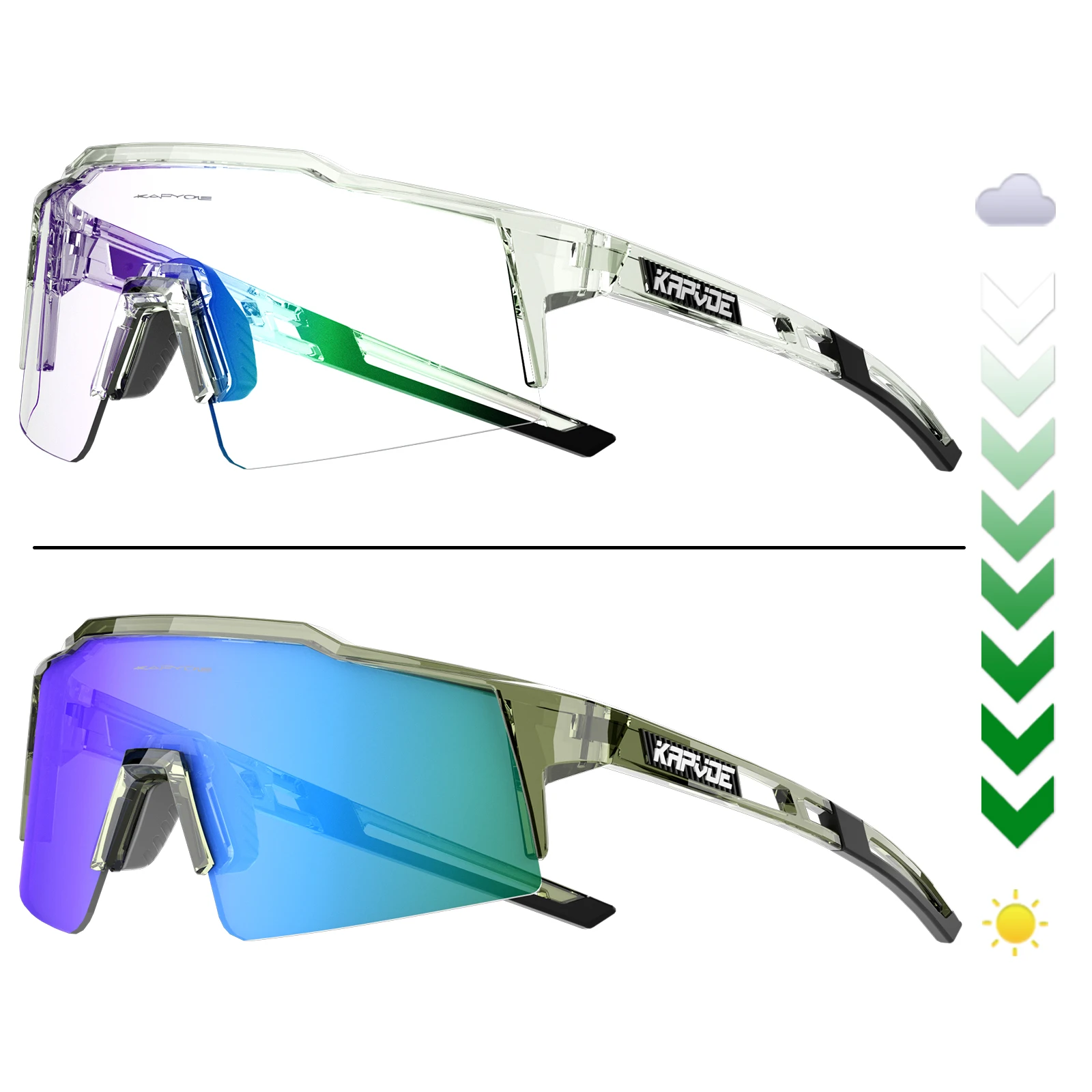 KAPVOE Neue Fahrrad Radfahren Sonnenbrille Frauen Fahrrad Radfahren Photochrome Gläser UV400 Wandern Brillen Mann Outdoor Sport Gläser 6