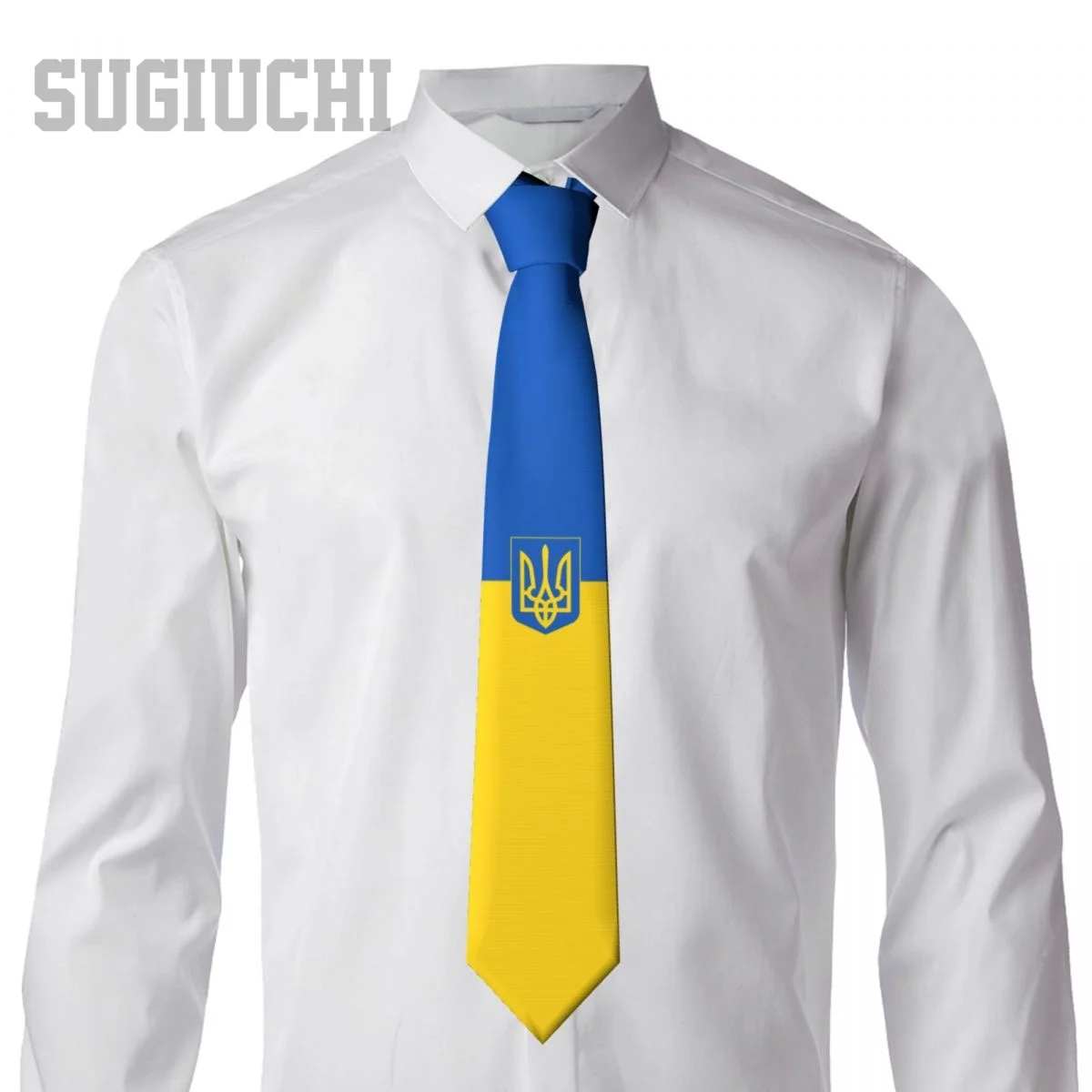 Ukraine Flag Emblem Men Women Neck Ties Casual Plaid Tie Suits Slim Wedding Party Business Necktie Gravatas