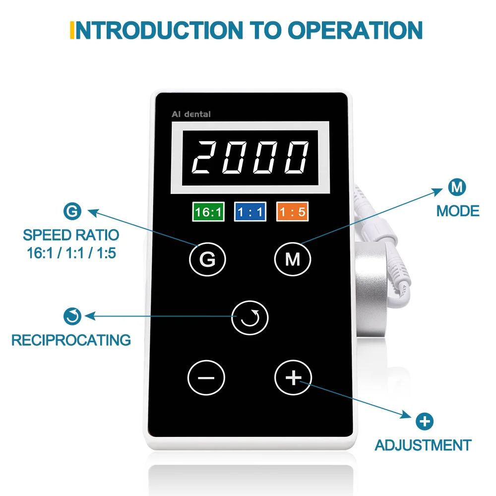 AI-BM-CM Dental Built-in LED Electric Micromotor Kit 16:1/1:5/1:1 Speed Rotation Internal Brushless Motor Dentistry Equipment