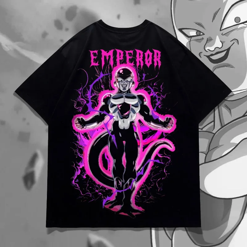 

Summer Men's T-shirts Japanese Anime DRAGON BALL Frieza Graphic Clothing Harajuku Y2K Oversized 100% Cotton Tops Tees Causalwear