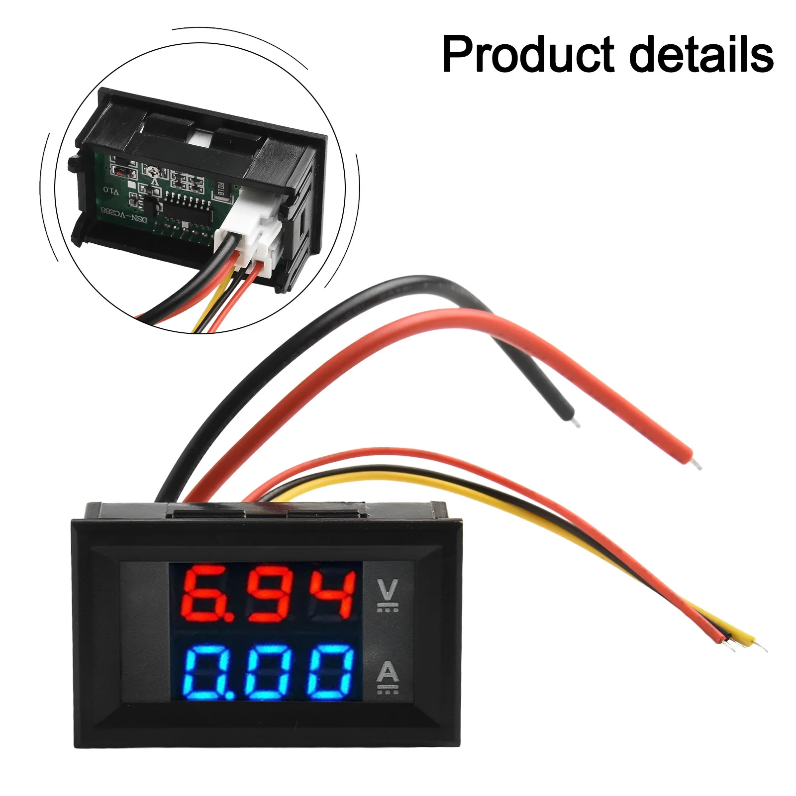 Dual LED 3 Digit Digital DC 100V 10A Voltmeter Ammeter Panel Amp Volt Voltage Amps Power Meter Tester Dual LED Display 3 Bit