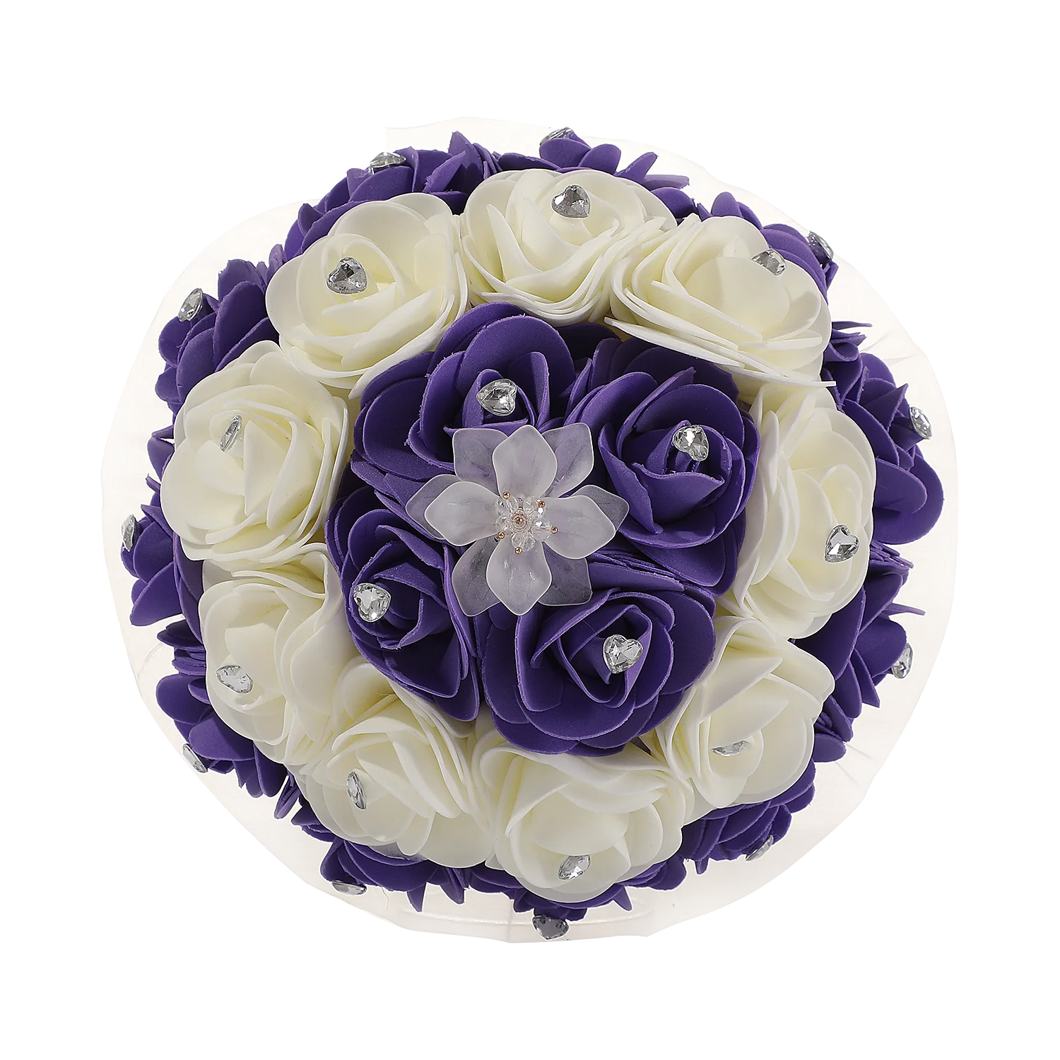 Romantic Wedding Handheld Flower Bouquet Lollipop Design Artificial Flowers for Wedding Ceremony Decor