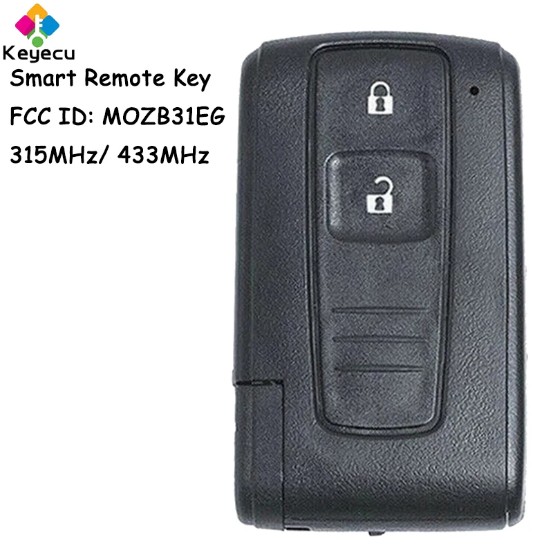 KEYECU Smart Remote Control Key With 2 Buttons 315/ 433MHz for Toyota Prius 2004 2005 2006 2007 2008 2009 Fob B31EG-485 MOZB31EG