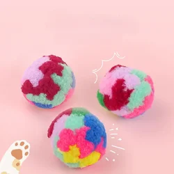 1/10/20PC colorato peluche palla gatto giocattoli divertente formazione muto palla di lana peluche Poms palla stuzzicare Pet gatto lancio masticare gattino giocattolo per animali domestici