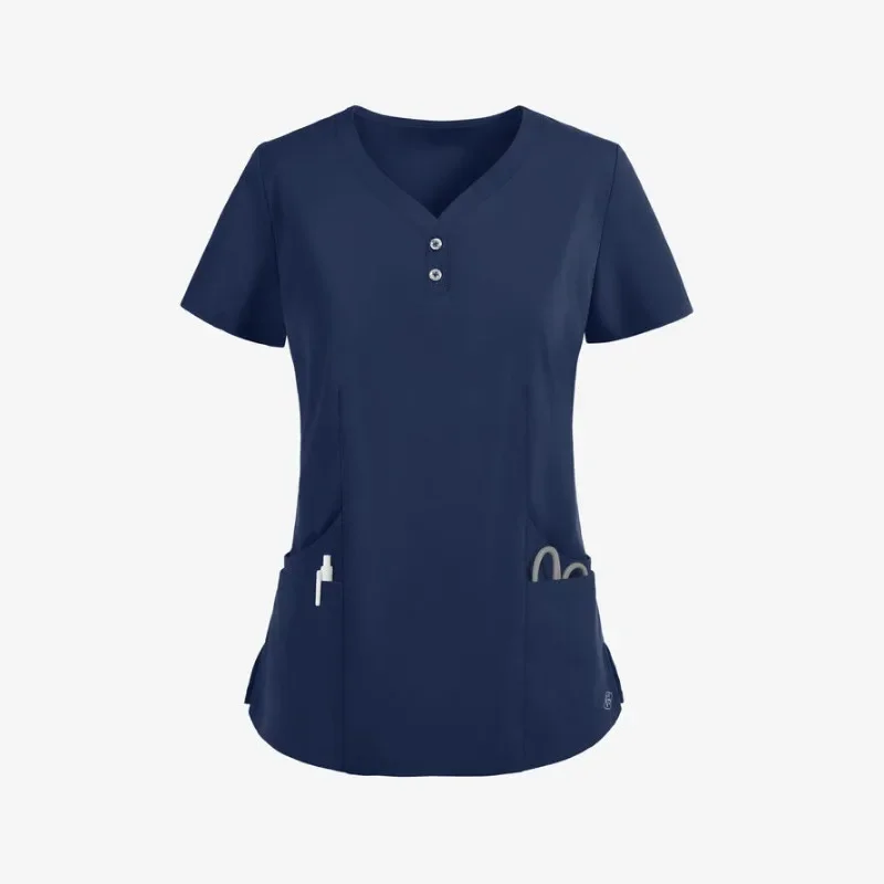 Ensemble de gIslande médical ultra doux TCH pour femme, haut à col en V, pantalon de jogging, combinaisons de chirurgien dentaire, vêtements de travail d'infirmière hospitalière, 4 poches, 138