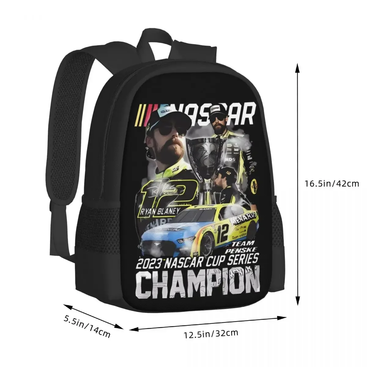 Joey Logano 22 Travel Laptop Backpack, Business College School Computer Bag Gift for Men & Women