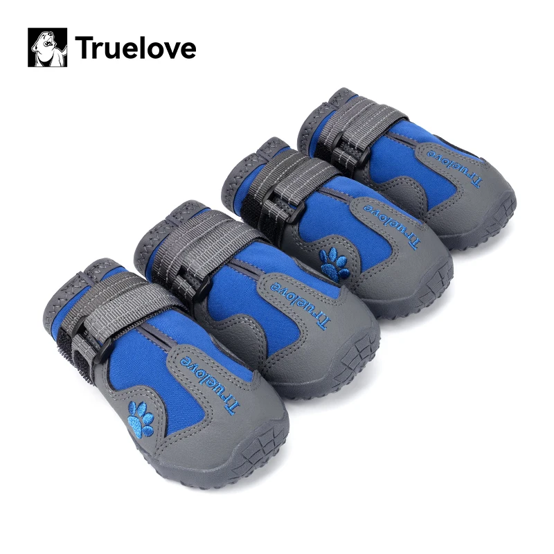 Truelove Rutschfeste Wasserdichte Outdoor-Sicherheits-Warme Fleece-Hundeschuhe Langlebige Luxuriöse Atmungsaktive Wander-Softboots für Haustiere TLS3961