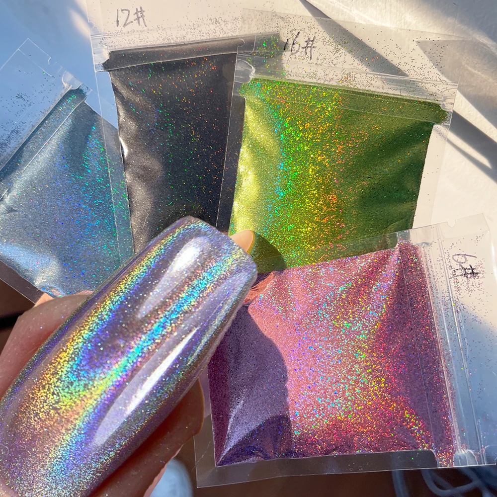 5G Chameleons Shiny Resin Pigment Holographic Colorful Glitter Powder Silicone Mold for Epoxy Resin DIY Jewelry Earrings Crafts