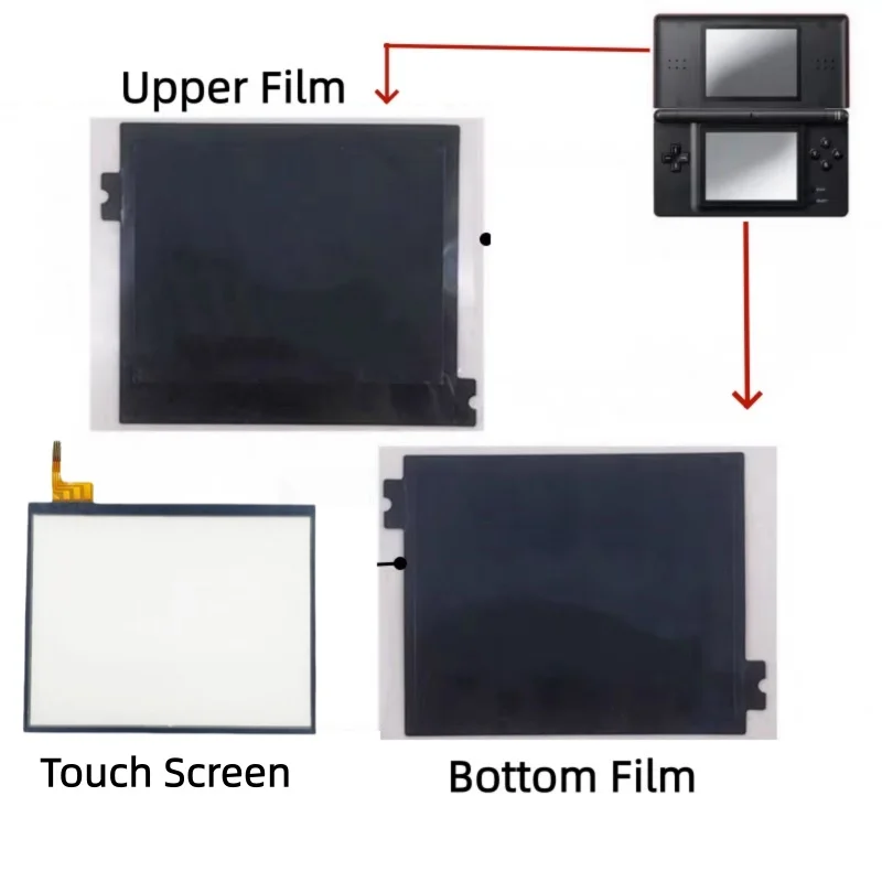 NEW Console Touch Screen For NDS Lite Screen Upper Bottom Dust-proof Sponge Double-side Adhesive For DS Lite