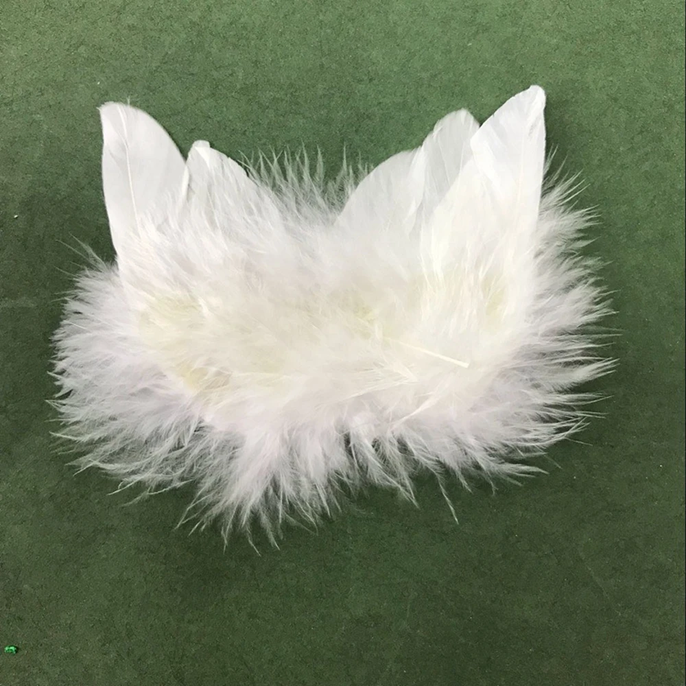 Lovely Chic White Party Home Decoration Hanging Ornament Feather Wing Christmas Tree Decor Angel Wings