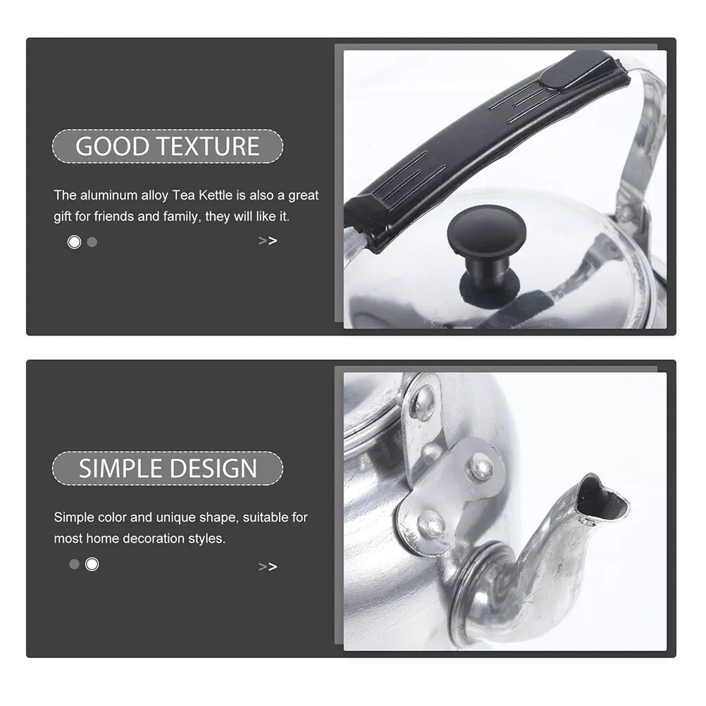 

Teapot With Filter Stovetop Kettle Aluminum Alloy Rustproof Ergonomic Handle Easy Clean Vintage Design For Tea Coffee