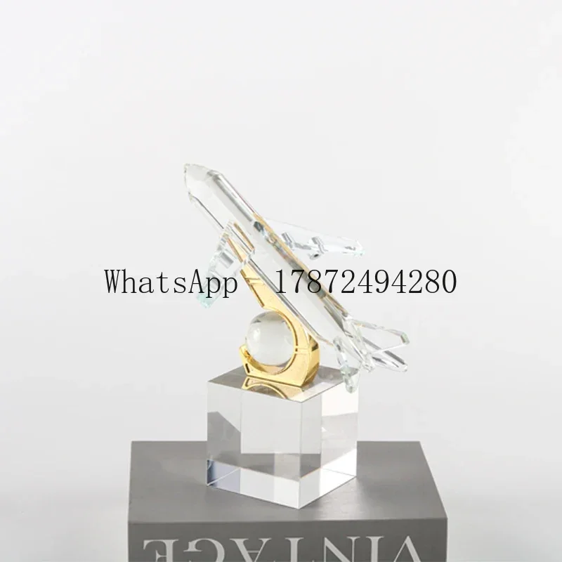 

Домашний декор, офисные украшения, хрустальный самолет, металлические и хрустальные декоративные предметы, безделушки для украшения комнаты