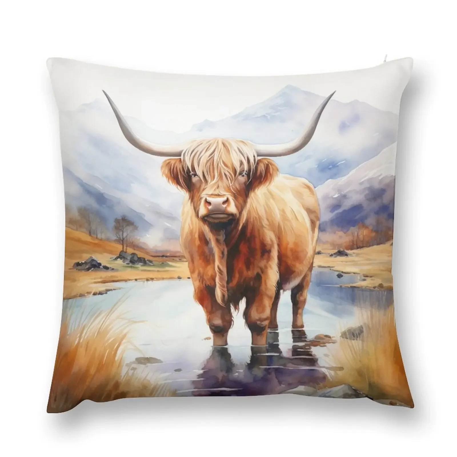 

Highland Cow Throw Pillow Cushion Cover For Sofa Decorative Pillow Covers For Sofa Cushions For Decorative Sofa pillow