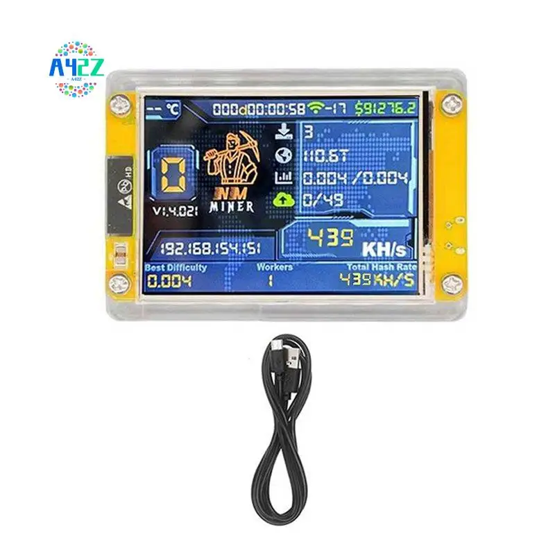 A42Z-439KH/S Nmminer Nerdminer Bitcoin Crypto Solo Miner 2.8 Inch Smart Display Nerdminer Upgraded 439KH/S Harshrate