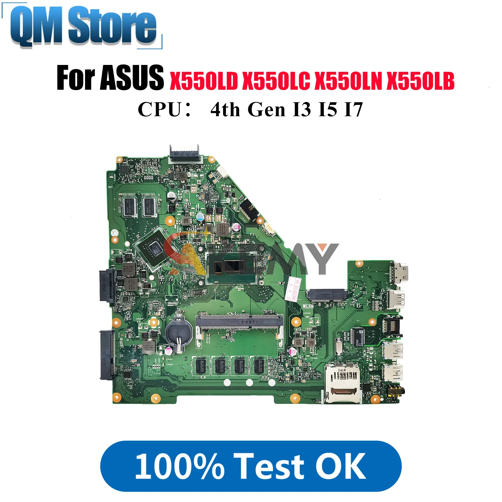 

X550LD Laptop Motherboard For ASUS VivoBook X550LD X550LB X550L R510L X552L X550LN X550LC Y581L Mainboard With I3 I5 I7 CPU stk