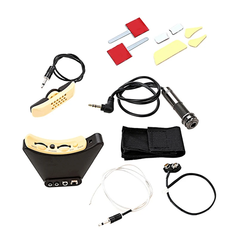 

Microphone Sound Hole Equalizer Piezo Pickup Kit For Acoustic Folk Classical Guitar