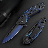 Outdoor folding knife, portable with a sense of technology, sharp and high hardness aluminum alloy handle, anti slip knife