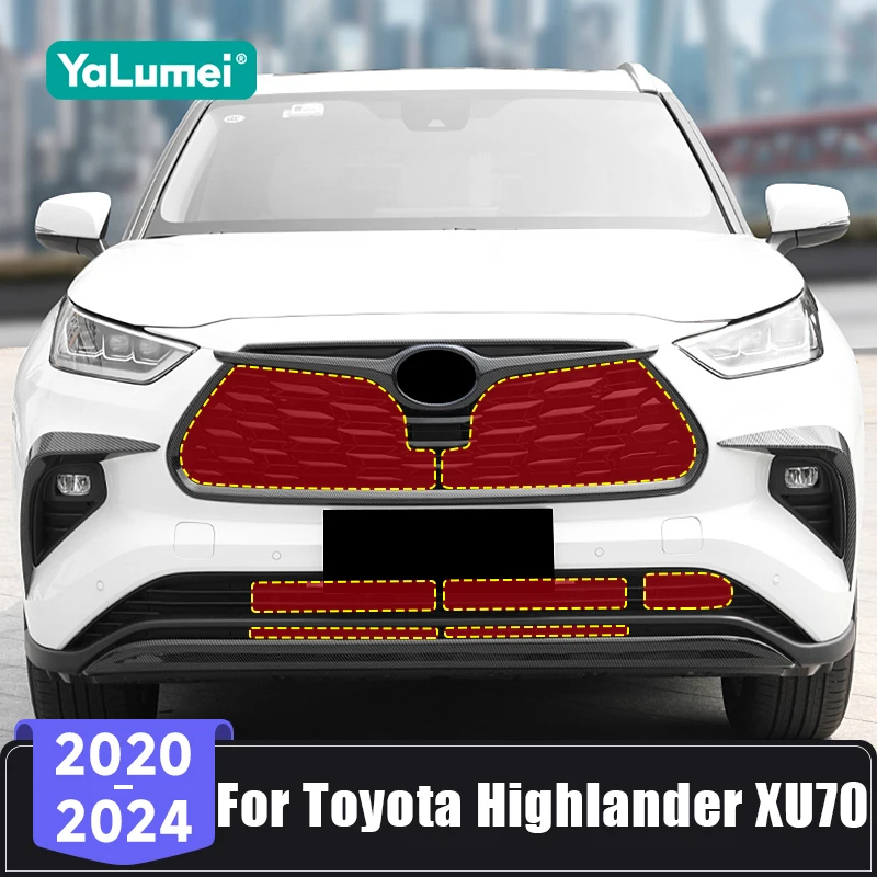 Für Toyota Highlander XU70 Hybrid 2020 2021 2022 2023 2024 Auto Kühlergrill Insekt Screening Mesh Net Anti-moskito trim Abdeckung