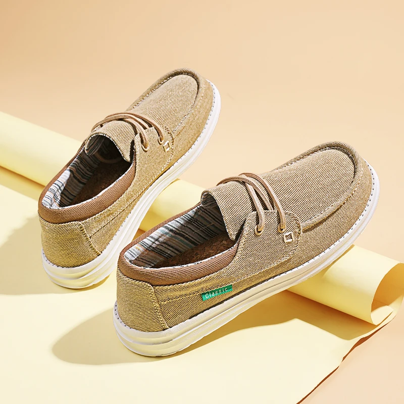 Summer Breathable Sneakers Mens Canvas Shoes Slip on Loafers Men Comfty Casual Men Shoes Lightweight Flats Men Walking Zapatos