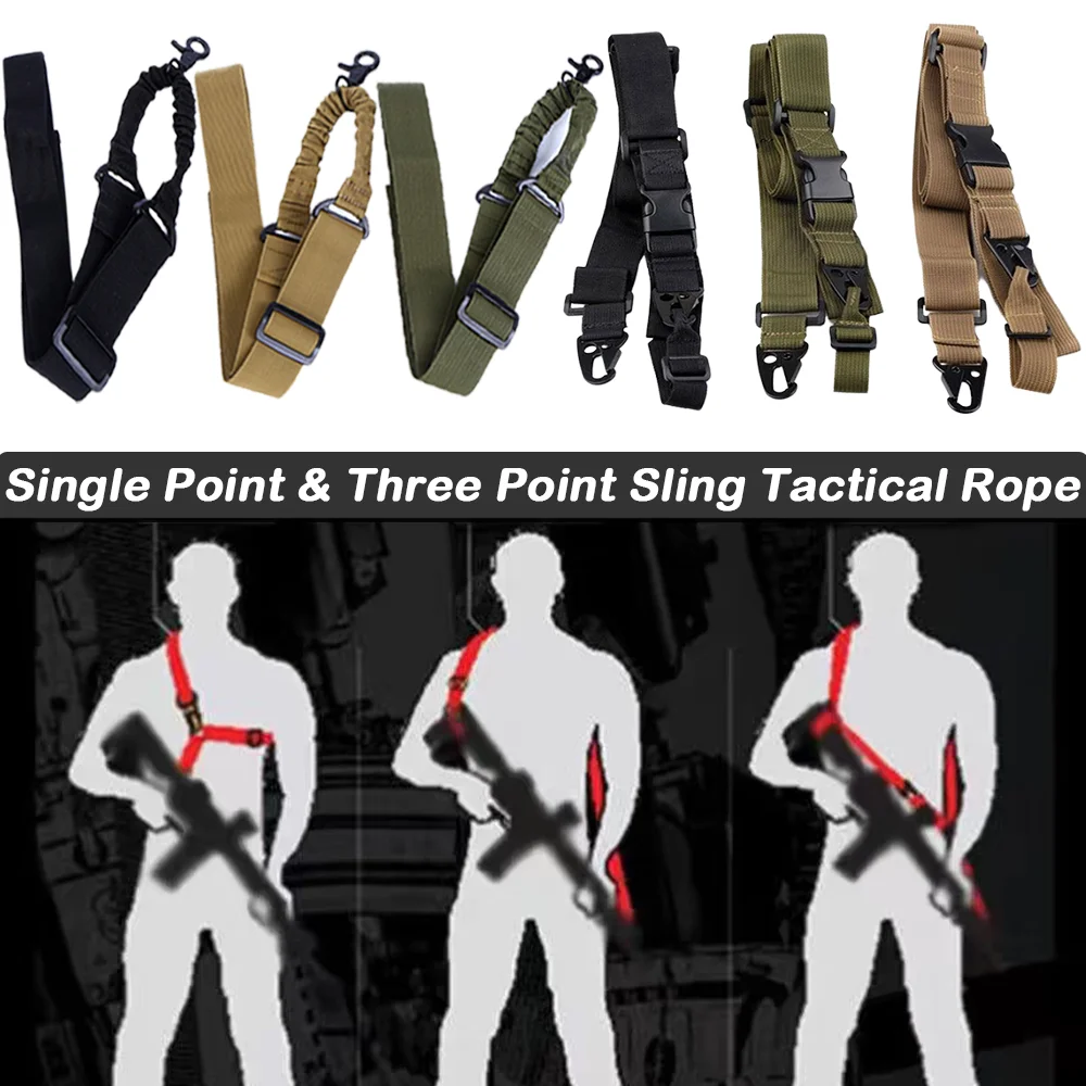 

Hunting Sling Tactical Rope 1/3 Point Sling Shoulder Strap Outdoor Multifunction Sling Shoulder Strap Rifle Accessories