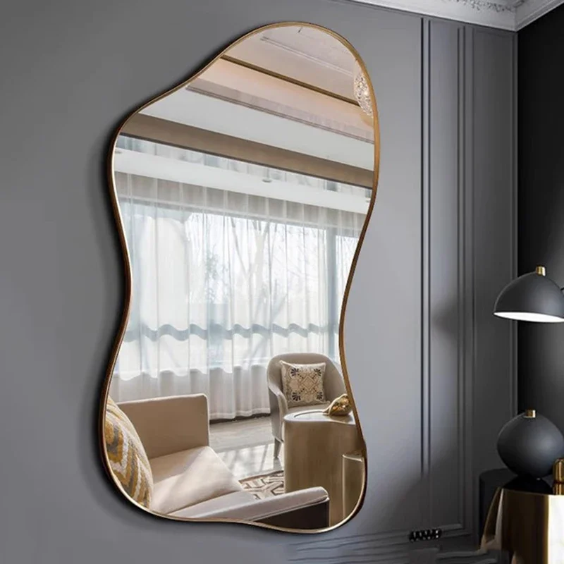 Large Size Full Body Mirror Standing Art Wall Luxury Irregular Frame Accent Unique Mirror Xenomorph Espelhos Trendy Furniture view 5