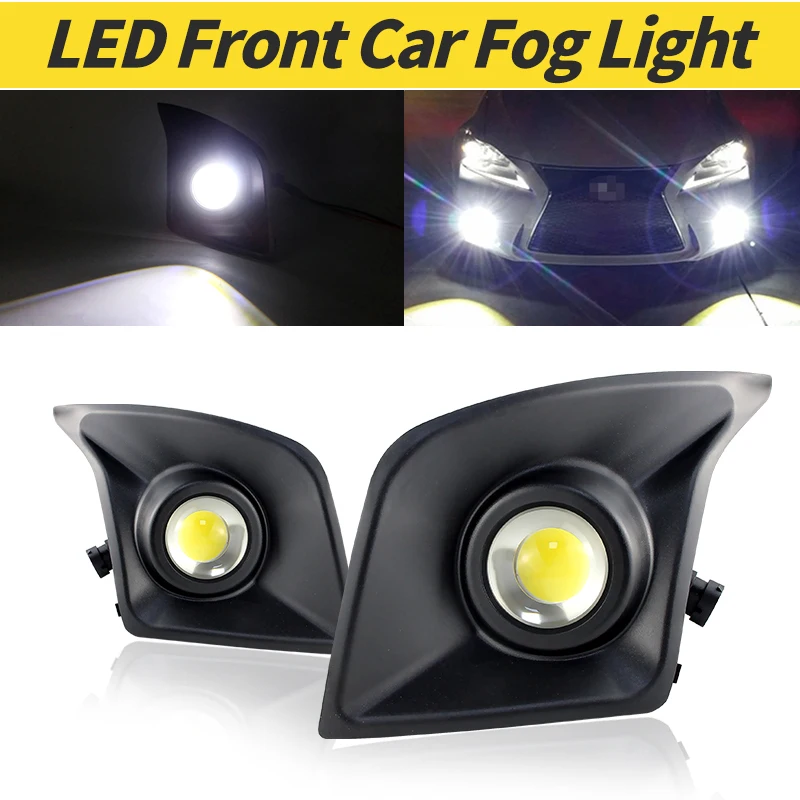 

2x Car LED Front Bumper Fog Lamps For Lexus IS250 2014-2015 IS200t 2016 For IS300 2016 IS350 2014-2016 DRL Light Auto Accessory