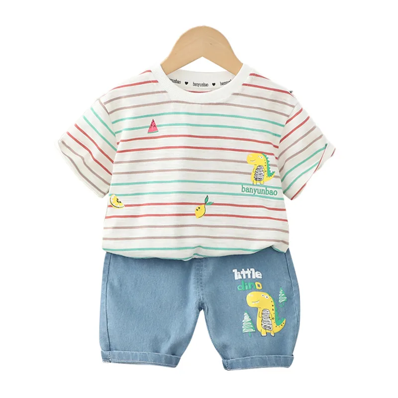 

New Summer Baby Boys Clothes Suit Children T-Shirt Shorts 2Pcs/Sets Toddler Girls Clothing Infant Casual Costume Kids Tracksuits