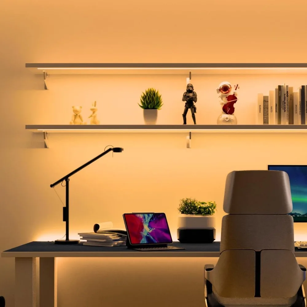 BTF-LIGHTING FCOB USB alimentado blanco cálido 2700K COB tira de luces LED 3,28 pies 320LEDs 5V 8mm de ancho 90 + alta CRI Ultra brillante Flexib