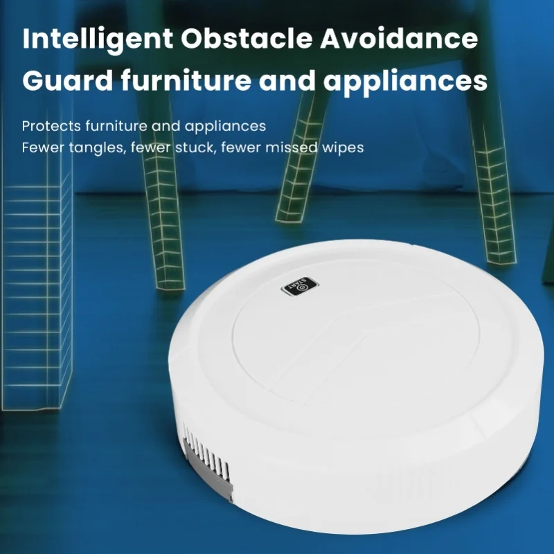 Robot Vacuum Cleaner Intelligent Rechargeable Strong Suction Cordless Automatic Mop Sweeper For Tile Wooden Floor Short Rug