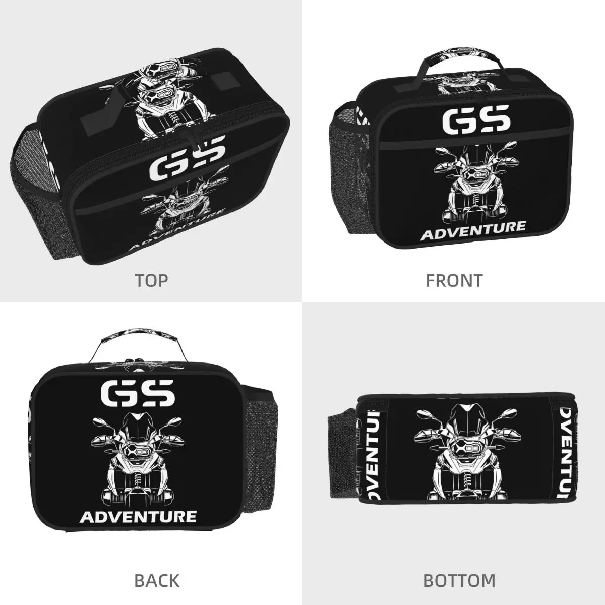 GS Adventure Motorbike 1250 Motorcycle Off Road Rider Insulated Lunch Bag for Women Kids Food Boxes Thermal Lunch Box Tote