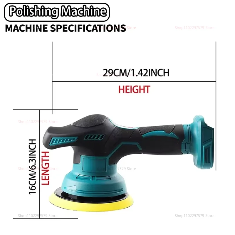 ملمع سيارة لاسلكي 8 تروس قابل للتعديل أداة كهربائية للصبح والصنفرة وختم الصقيل متوافقة مع بطارية ماكيتا