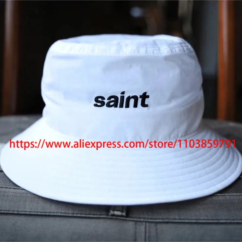 

Новые поступления, рыбацкая шляпа SAINT, классические вышитые маленькие буквенные этикетки, модные мужские и женские повседневные панамы