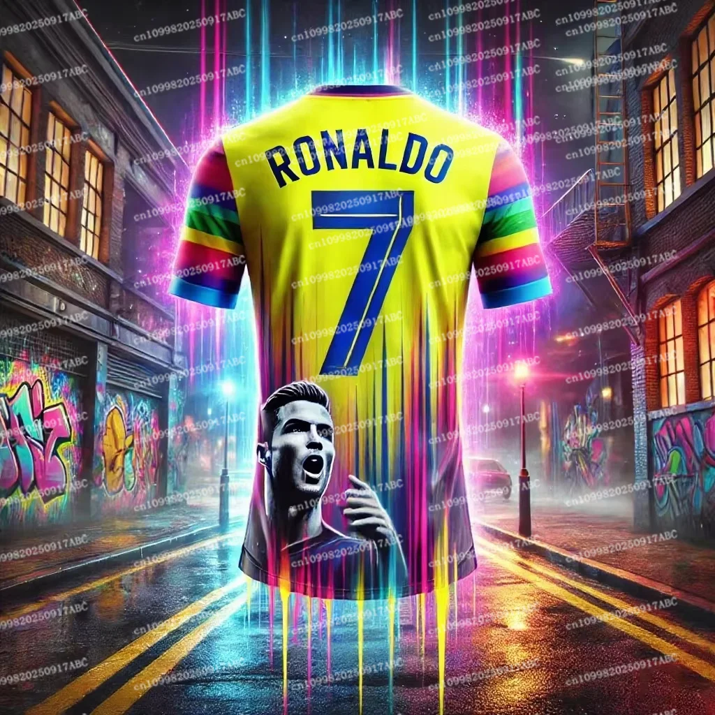 

Жаркое лето, мужская футболка в спортивном стиле, Джерси Роналду, футболка для фанатов, сухая, быстро дышащая, детская футболка из джерси, удобная женская футболка