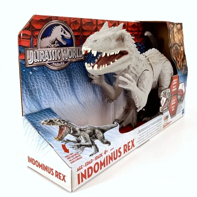 Jurassic Worlds Indominus Rex Action Figures Simulation Dinosaur Model Lights Sounds Toy Movable Joint Dinosaur Doll Kids Gifts