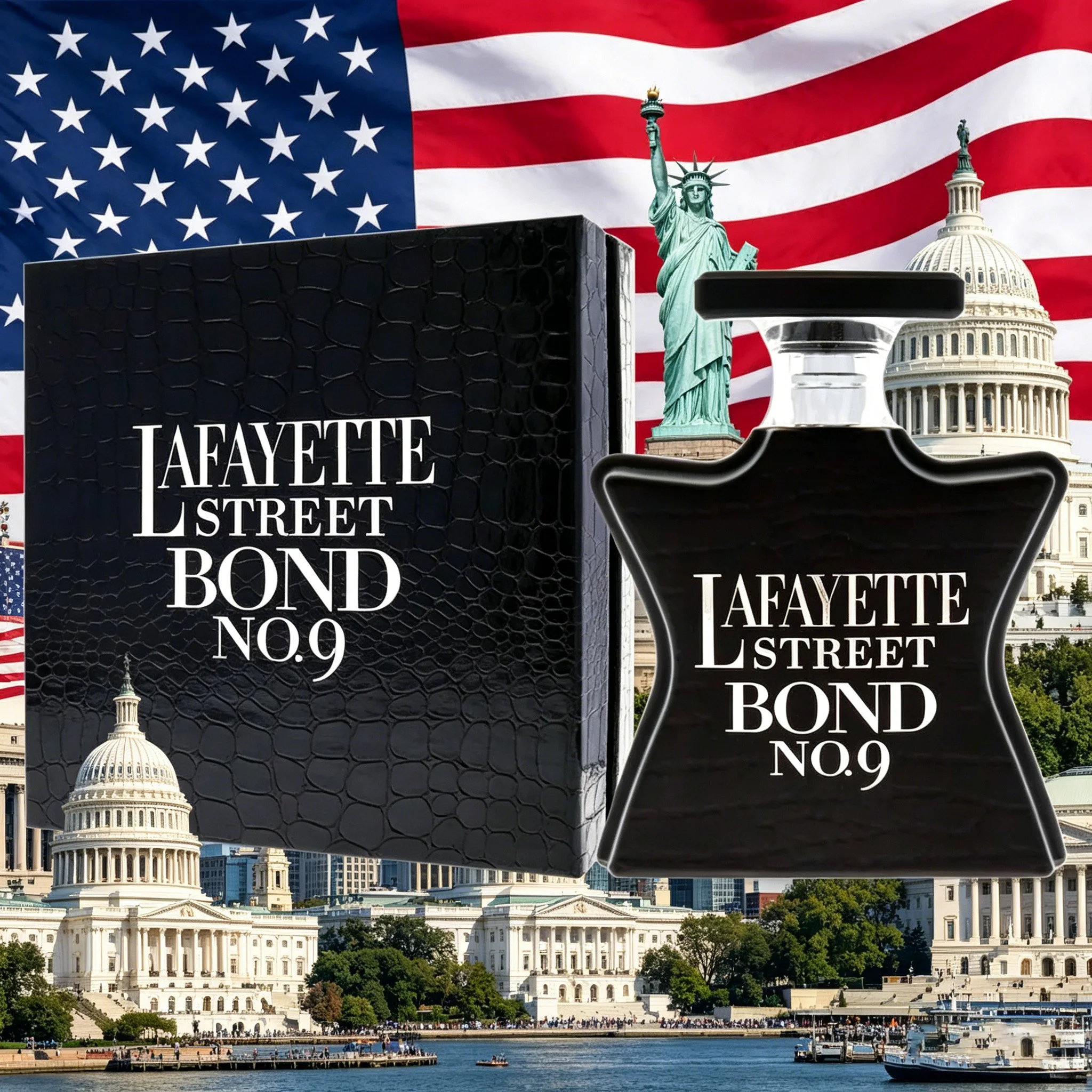 

Bond No. 9 New York Lafayette Street Men's Eau De Parfum 100ml Vanilla Musk Perfume Warm Sweet Fragrance for Daily Use Portable