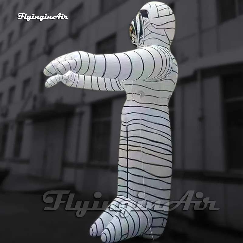 Horrible Halloween Figure Model Giant Inflatable Mummy Zombie Balloon With LED Light For Yard Decoration