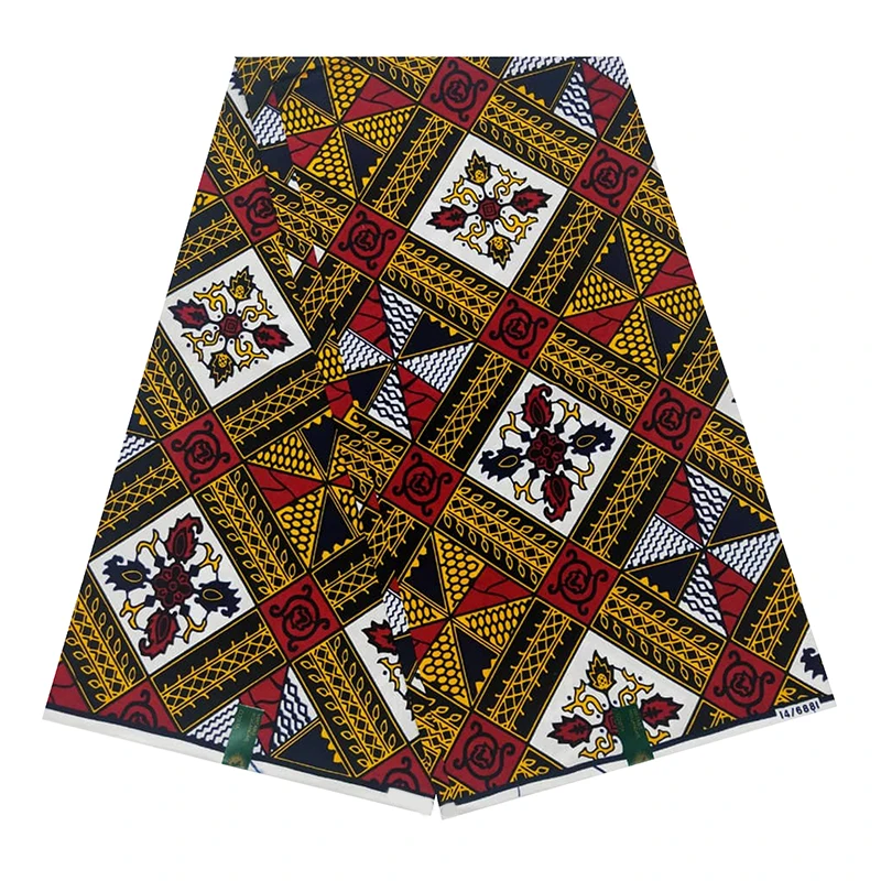 Kain lembut Batik Afrika 100% katun kualitas tinggi pakaian tradisional kain motif lilin Nigeria Ankara untuk gaun wanita jahit