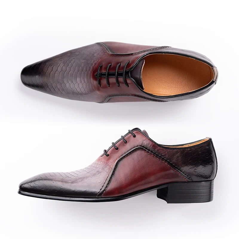 New Fashion Design Formal Genuine Leather Shoes Men's Dress Business Leather Good Quality Men's Wedding Office Shoes Hot-selling