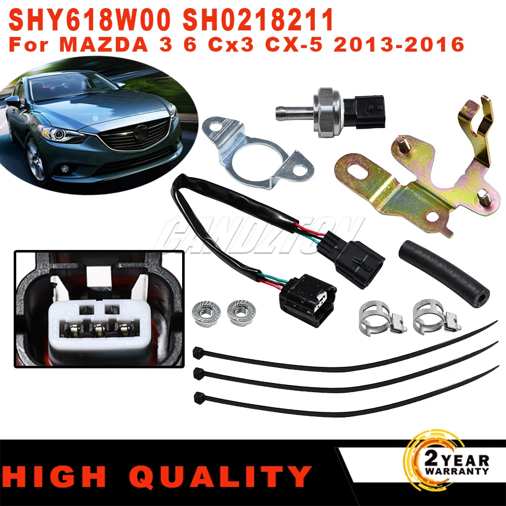 

1 комплект для MAZDA 3 6 Cx3 CX-5 2013-2016, двигатель KF KE, комплекты датчиков давления выхлопных газов на дизеле SHY618W00 SH0218211, автомобильные аксессуары