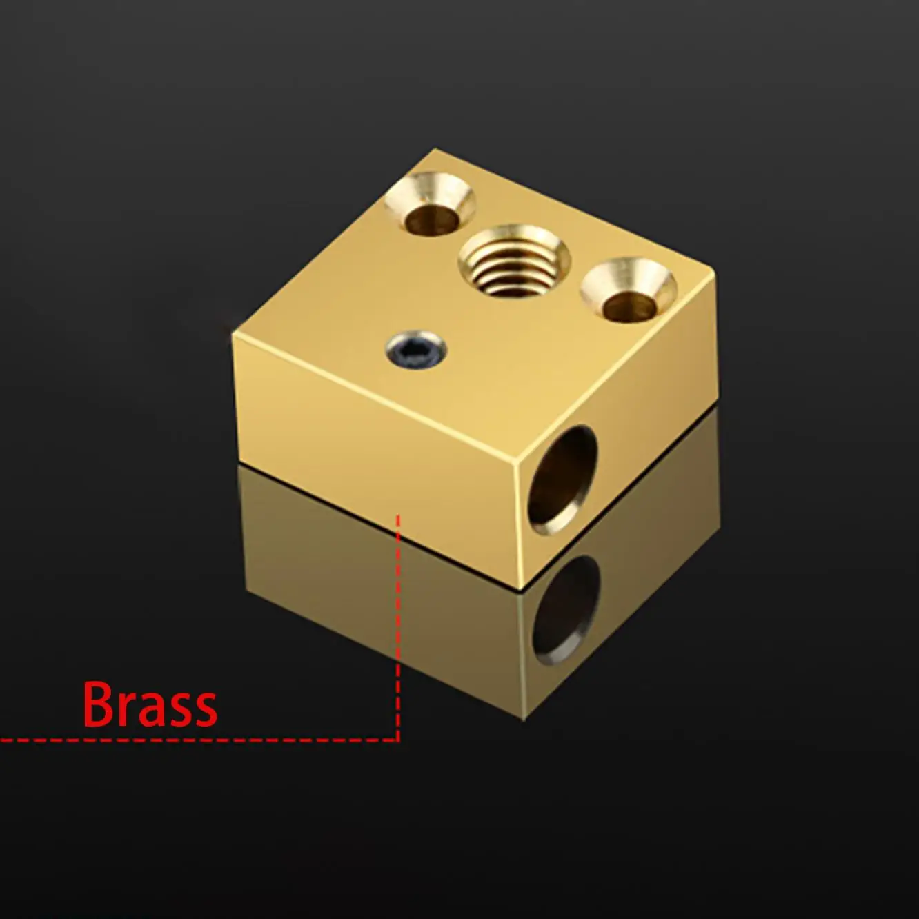 Updated High Temperature Brass  MK8 Extruder Heat-Block Fit for Creality Ender 3 5 Serial / CR10 S4 S5 / 3D Printer