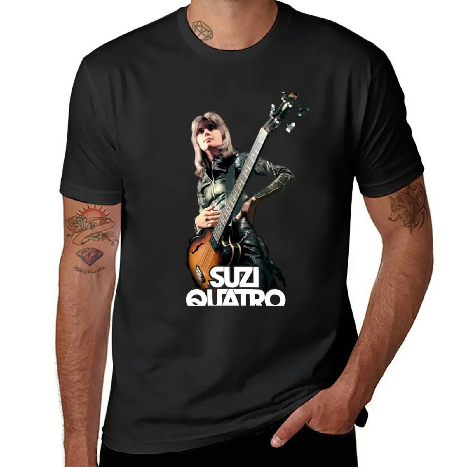 Suzi Quatro T-Shirt new edition Aesthetic clothing Blouse slim fit t shirts for men