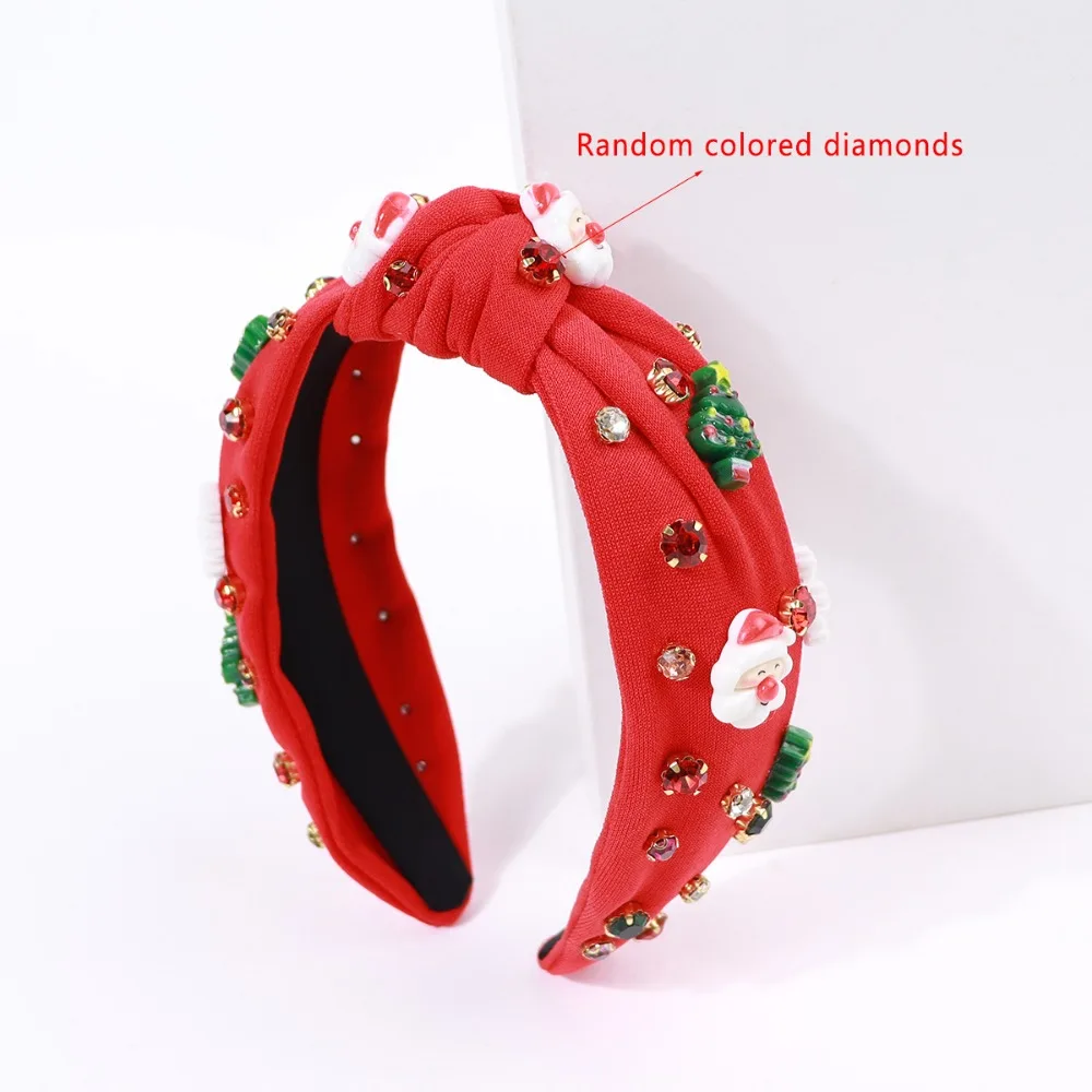 Diadema navideña con diamantes de imitación Popular, copo de nieve, elegante muñeco de nieve, aro creativo para el pelo, cuentas lujosas, accesorios de maquillaje para fiesta y Cosplay